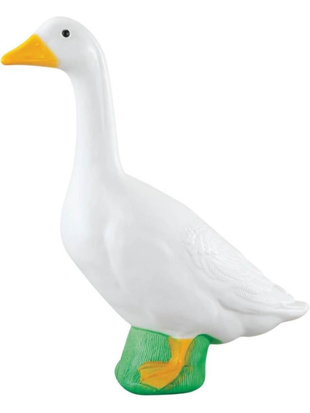 23" Large White Goose Decor - Realistic Plastic Garden Ornament for Home & Yard